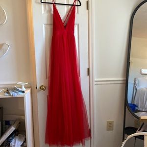 Red formal dress
